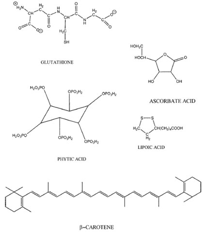 Chemical structures of miscellaneous natural antioxidants.