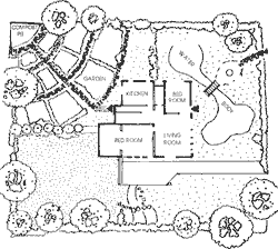 Sketch of Ladscape Garden Design