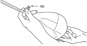 Holding a separatory funnel.