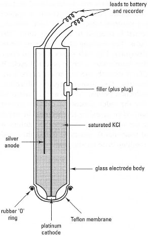 A Clark-type oxygen probe.